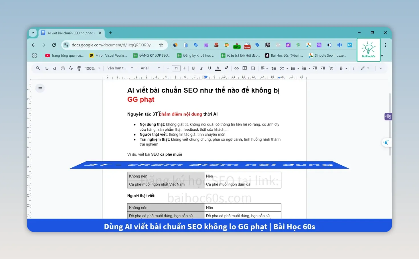 Dùng AI viết bài chuẩn SEO với nguyên tắc 3T ba thật