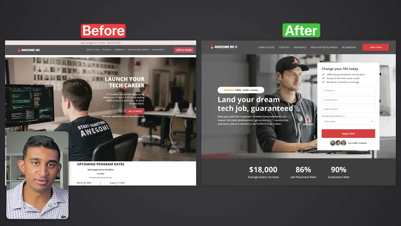 Tối ưu tỷ lệ chuyển đổi cho landing page tạo lead