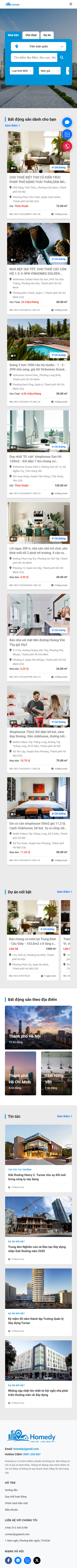 Website sàn rao vặt BĐS kiểu Homedy