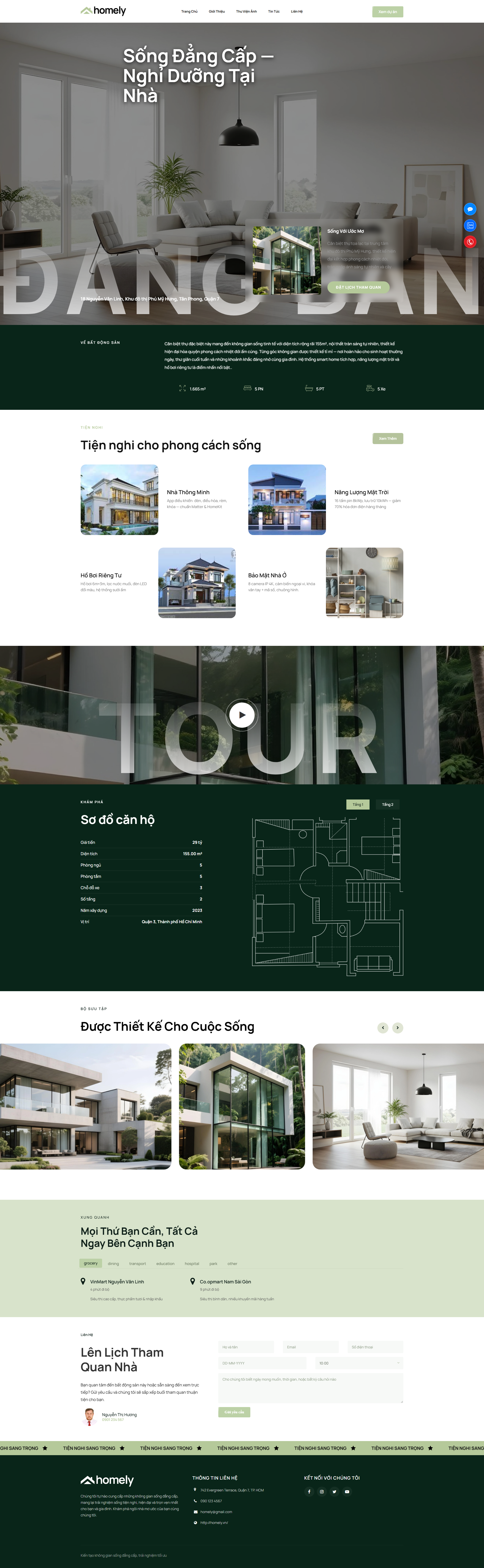 Website Homely - Landing Page BDS Cao Cấp