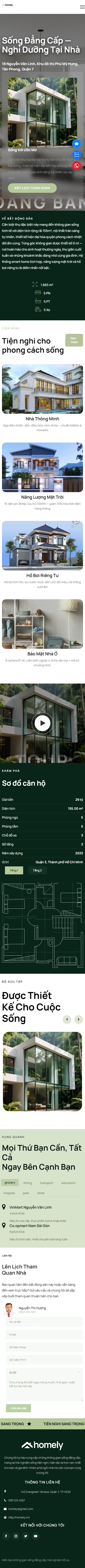 Website Homely - Landing Page BDS Cao Cấp