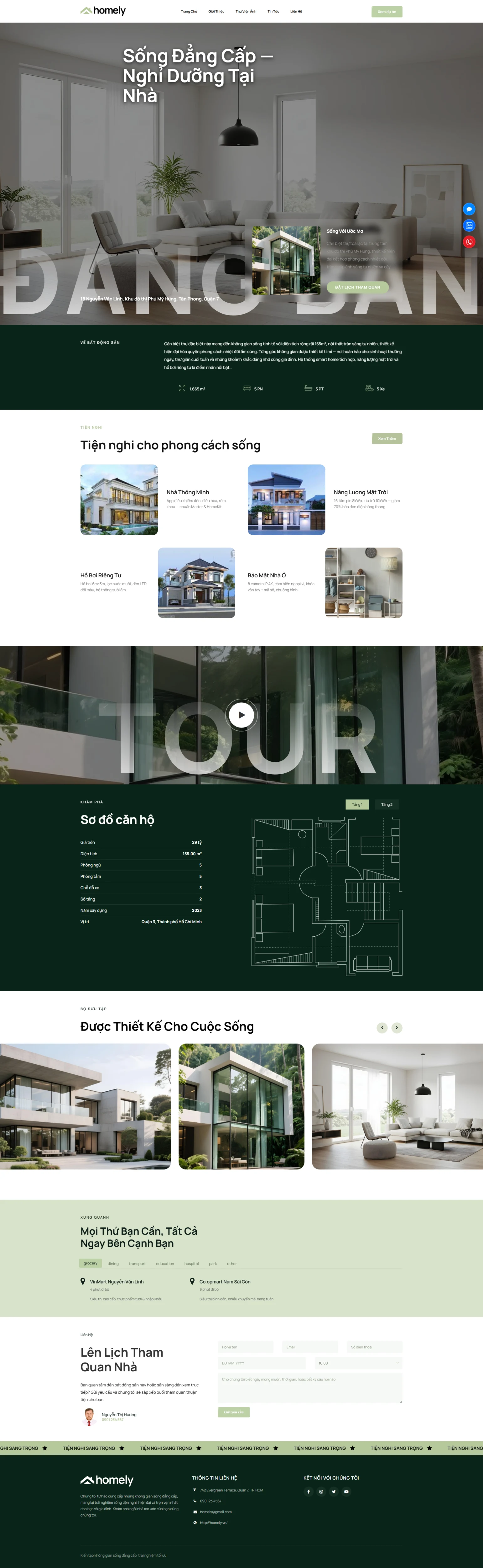 Website Homely - Landing Page BDS Cao Cấp